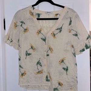 Eyelet Madewell Floral Top